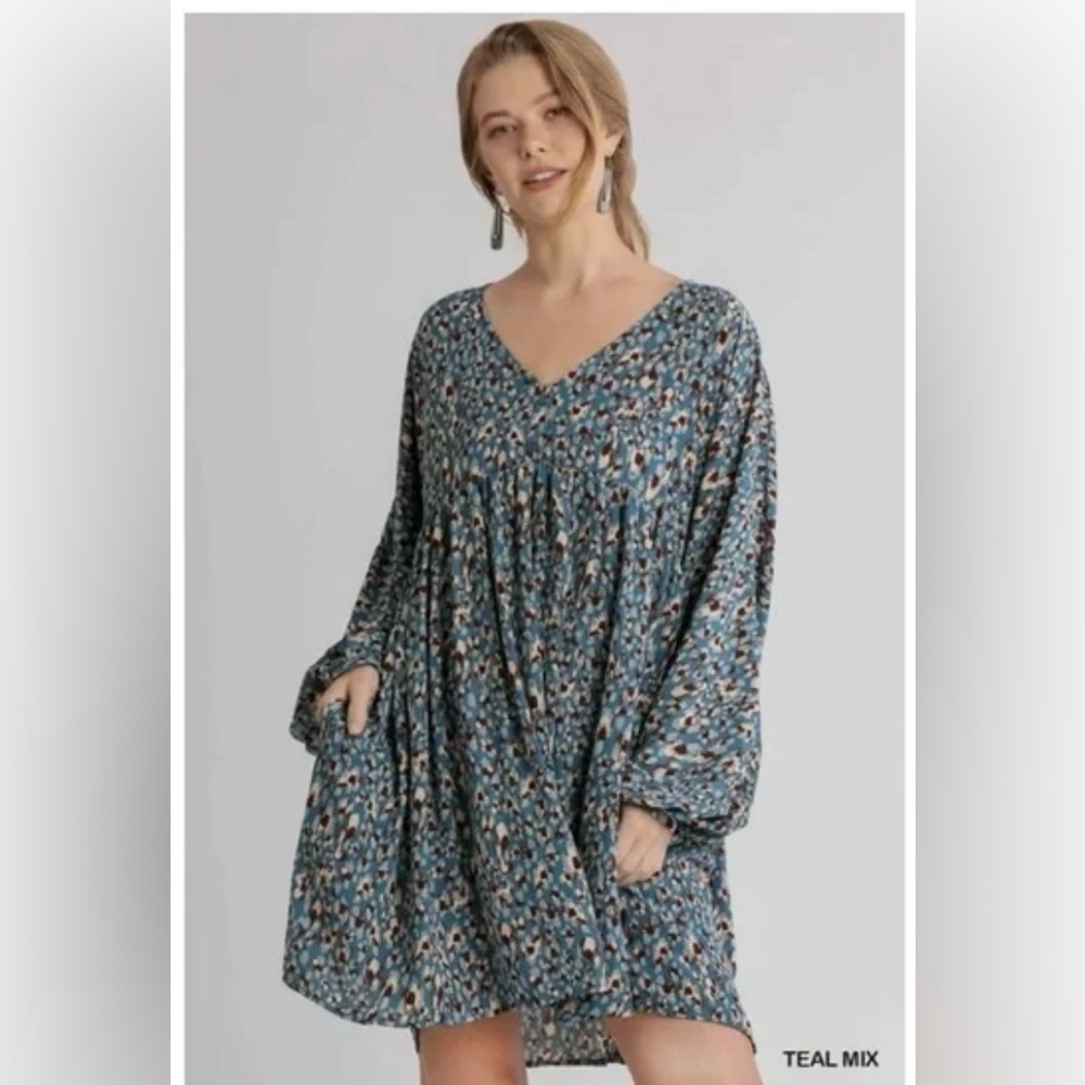 🟣Teal Mix Women's Dress